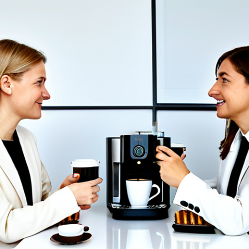Home 11 The Coffee Break**
"A bright and airy office scene contrasting a German and a French coffee break. On one side, German colleagues stand efficiently around a sleek coffee machine, quickly drinking from mugs. On the other, French colleagues relax at a table, leisurely sipping from small cups, engaging in animated conversation. Everyone is fully clothed in professional attire, safe for work, appropriate content, professional, modest, family-friendly, perfect anatomy, correct proportions, natural poses, well-formed hands, proper finger count, natural body proportions, high quality."
**